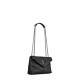 Saint Laurent Puffer Toy Crossbody/Shoulder Bag In  Lambskin - Black & Silver