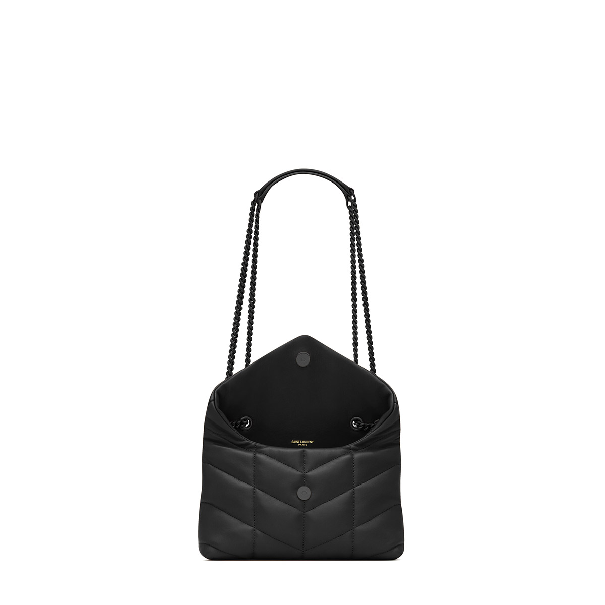 Saint Laurent Puffer Toy Crossbody/Shoulder Bag In  Lambskin - So Black