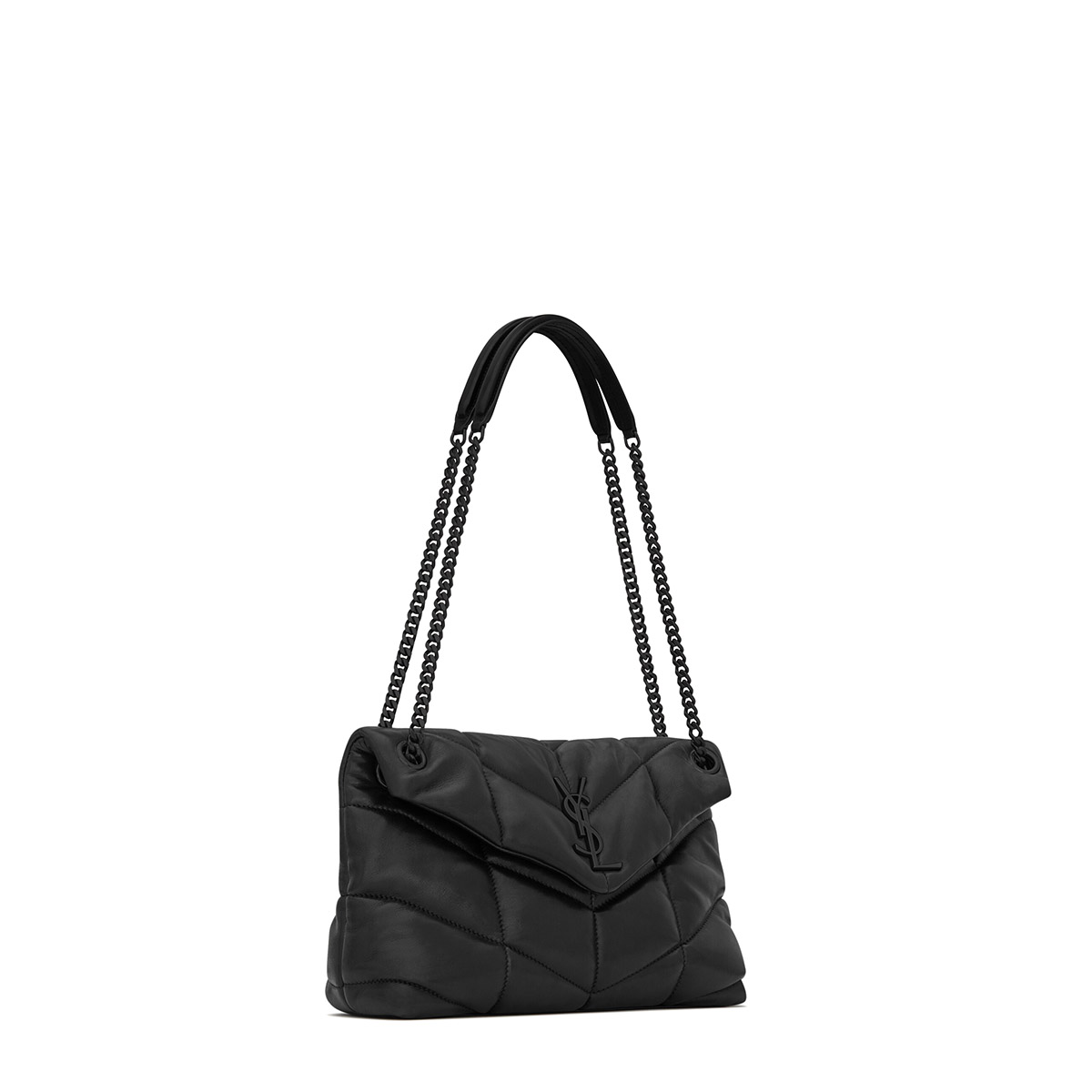 Saint Laurent Puffer Small Crossbody/Shoulder Bag In  Lambskin - So Black