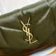 Saint Laurent Puffer Small Crossbody/Shoulder Bag In  Lambskin - Green & Gold