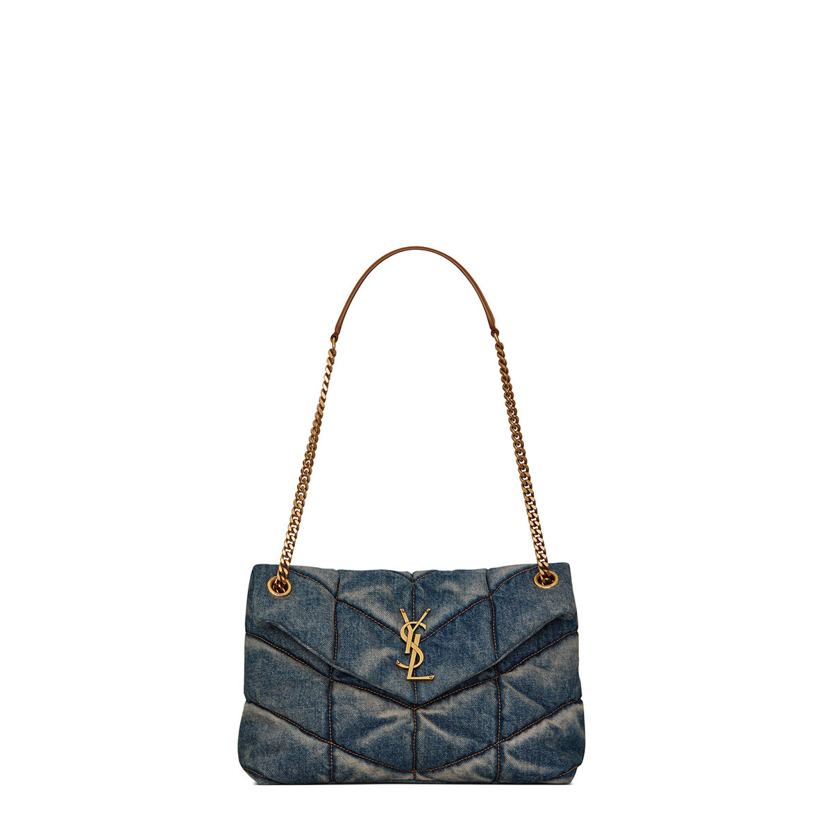 Saint Laurent Puffer Small Crossbody/Shoulder Bag In  Denim