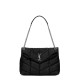 Saint Laurent Puffer Medium Crossbody/Shoulder Bag In  Lambskin - Black & Silver