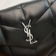 Saint Laurent Puffer Medium Crossbody/Shoulder Bag In  Lambskin - Black & Silver