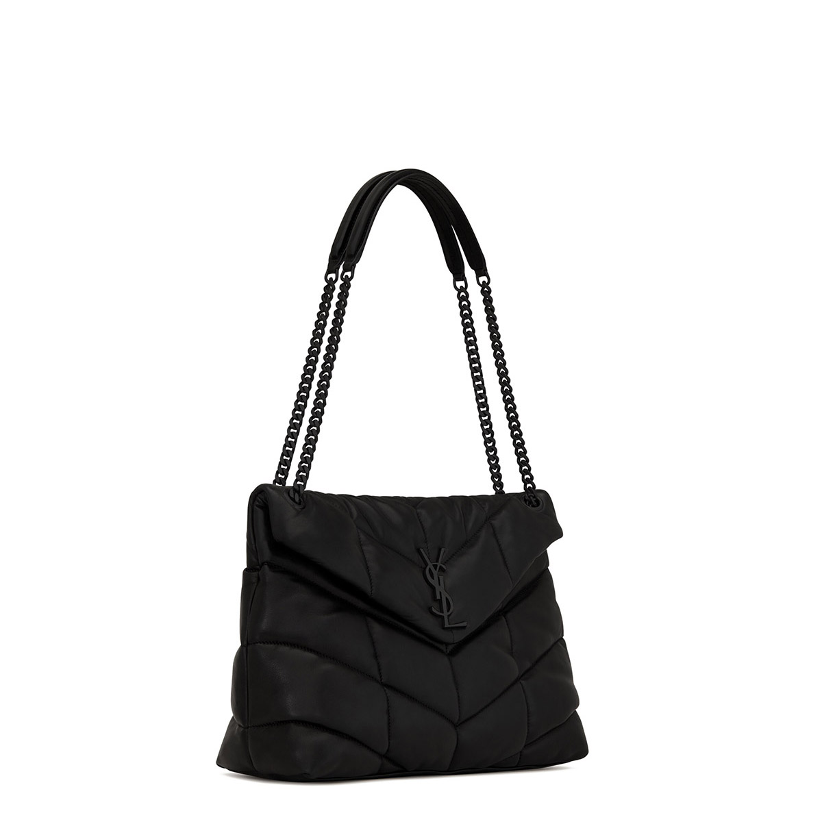 Saint Laurent Puffer Medium Crossbody/Shoulder Bag In  Lambskin - So Black