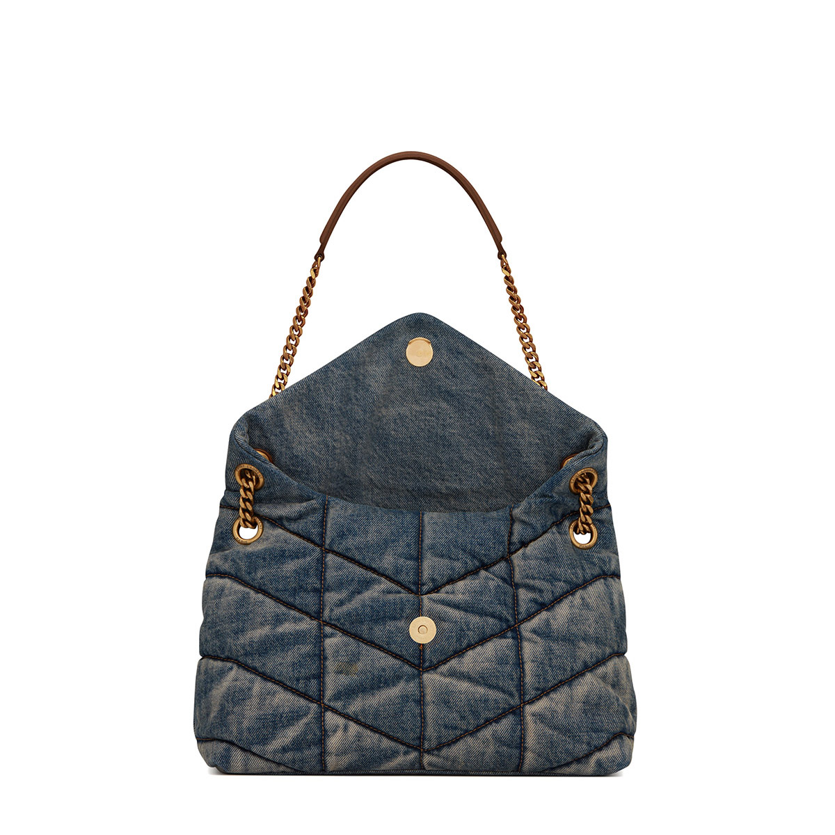 Saint Laurent Puffer Medium Crossbody/Shoulder Bag In  Denim