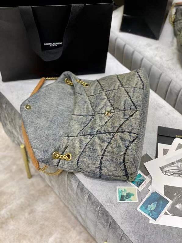 Saint Laurent Puffer Medium Crossbody/Shoulder Bag In  Denim