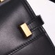 Saint Laurent Manhattan Mini Shoulder Bag In Leather - Black & Gold