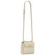 Saint Laurent Manhattan Mini Shoulder Bag In Leather - White & Gold