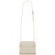 Saint Laurent Manhattan Mini Shoulder Bag In Leather - White & Gold