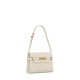 Saint Laurent Manhattan Small Shoulder Bag In Leather - White & Gold