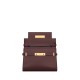 Saint Laurent Manhattan Small Shoulder Bag In Leather - Rouge Cabernet & Gold