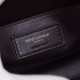 Saint Laurent Manhattan Small Shoulder Bag In Leather - Rouge Cabernet & Gold