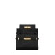 Saint Laurent Manhattan Small Shoulder Bag In Shiny Crocodile-embossed Leather - Black & Gold