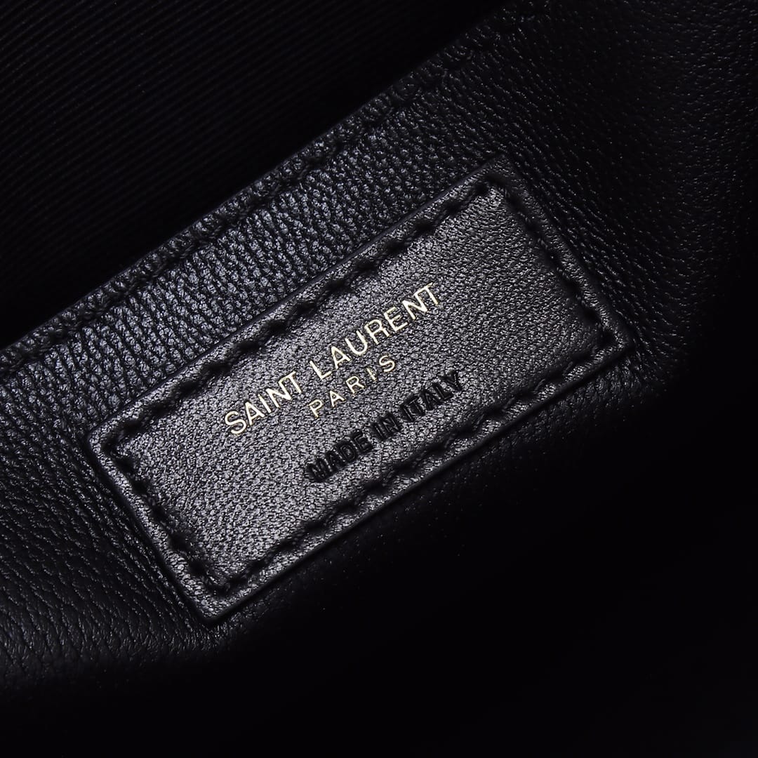 Saint Laurent Manhattan Medium Shoulder Bag In Leather - Black & Gold