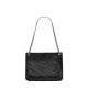 Saint Laurent Niki Medium Shoulder Bag In Vintage Leather - Black & Silver