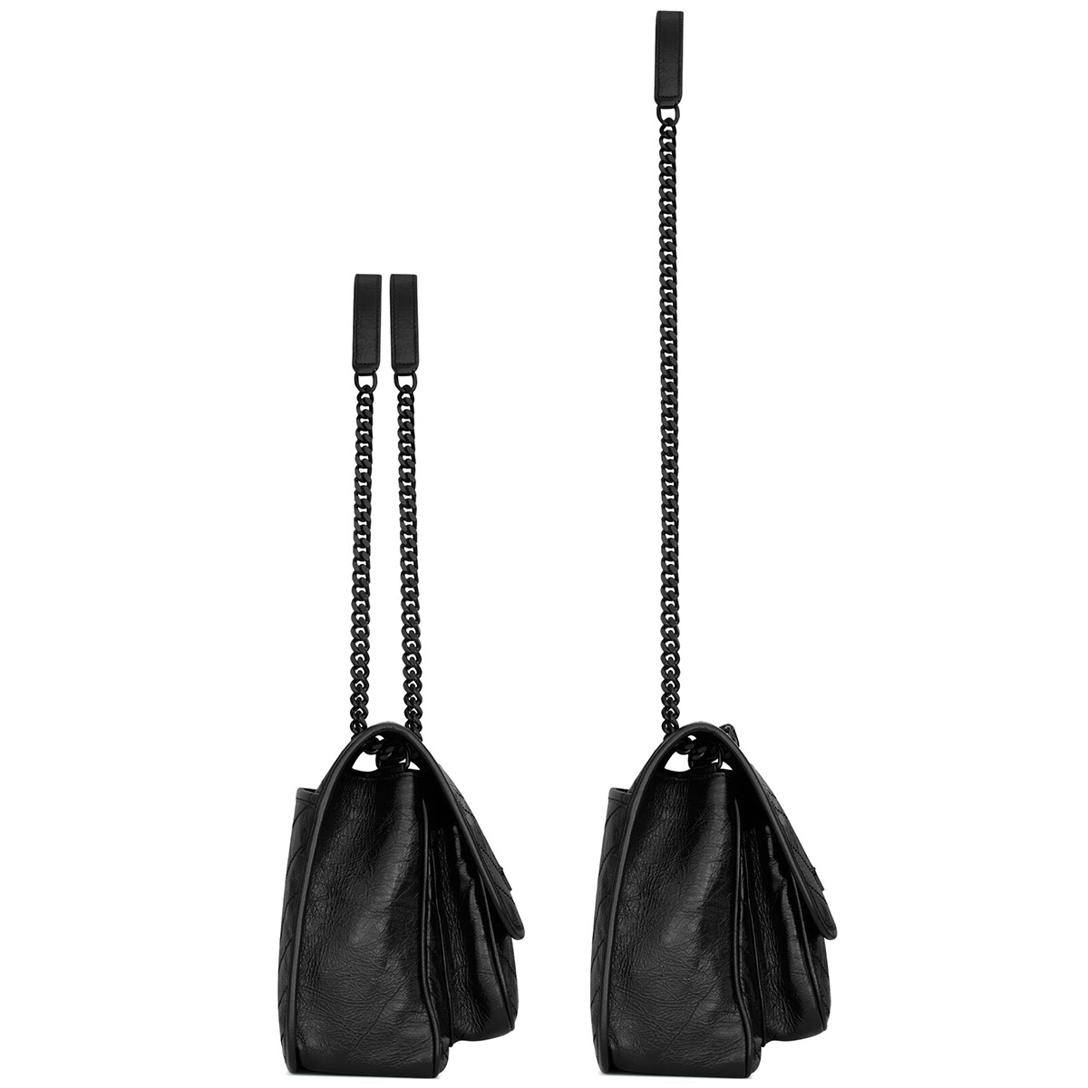 Saint Laurent Niki Medium Shoulder Bag In Vintage Leather - So Black