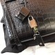 Saint Laurent SAC DE JOUR Baby Handbag In Crocodile-embossed Leather - Black 