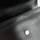 Saint Laurent Sunset Medium Shoulder Bag In Leather - Black & Silver