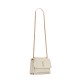 Saint Laurent Sunset Medium Shoulder Bag In Leather - White & Gold